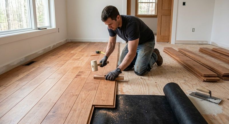 Cherry Floor Installation in Forest Hill, MD