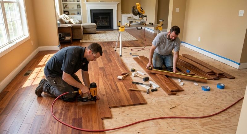 Cherry Floor Installation in Harford County, MD