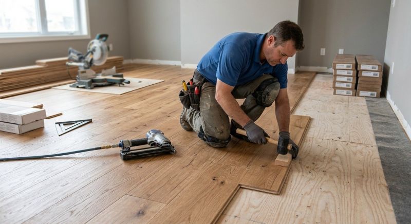 Dark Wood Floor Installation in Harford County, MD