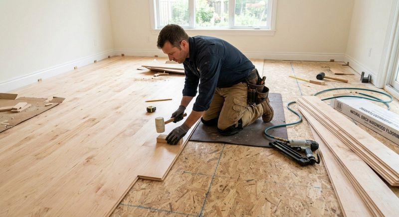 Maple Flooring Installation in Hydes, MD