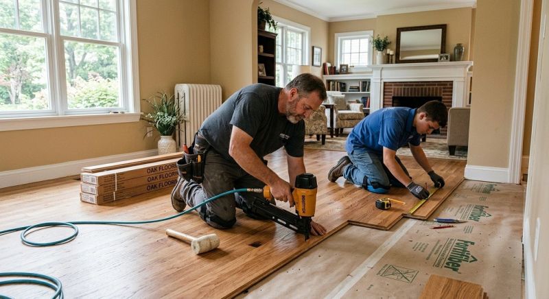 Oak Floor Installation in Brogue, PA
