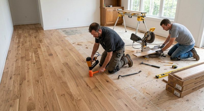 Oak Floor Installation in Maryland Line, MD