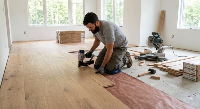 Oak Floor Installation in Windsor Mill, MD