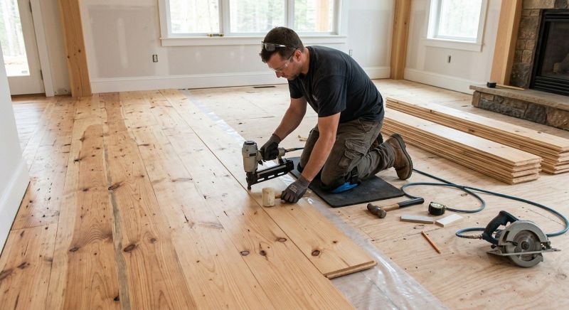 Pine Floor Installation in Harford County, MD